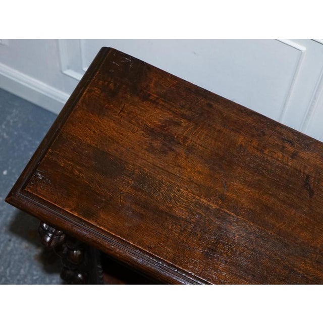 Antique Oak Greenman & Lionheads Dwarf Open Bookcase, 1880 For Sale - Image 10 of 17