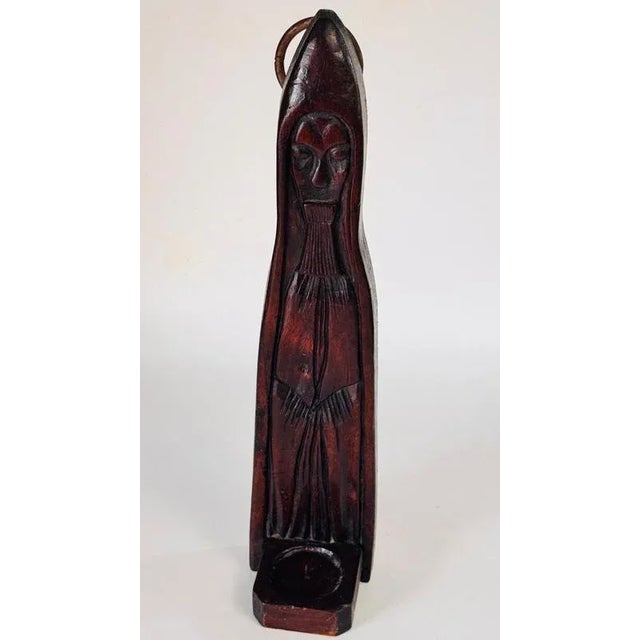 19th Century Abstract Wood Candleholder Sculpture, France For Sale - Image 14 of 15