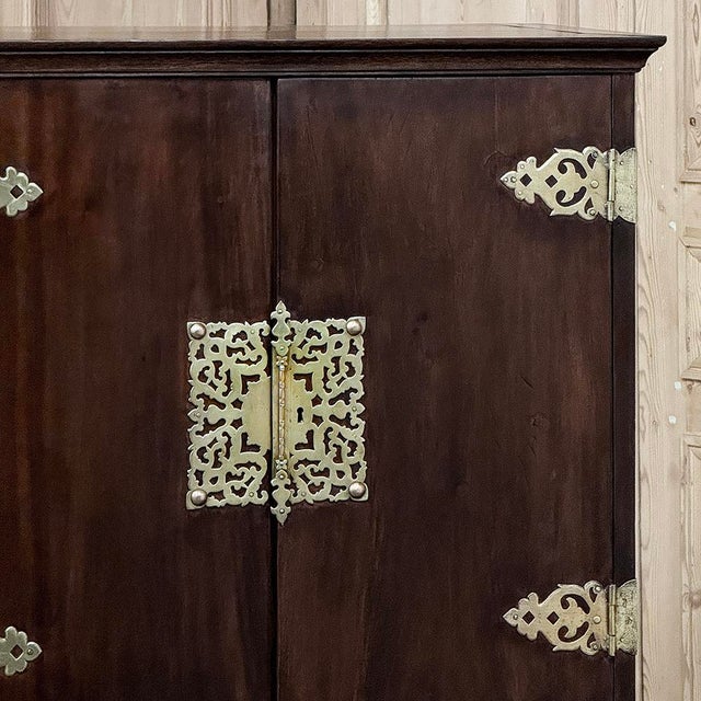 19th Century Dutch Collector’s Cabinet With Brass Hardware For Sale - Image 9 of 18
