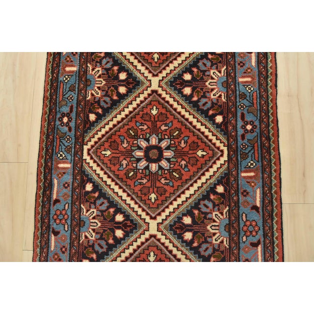 1990s Roodbar Runner 2’6” X 12’8” Red Wool Vintage Traditional Hand-Knotted Rug For Sale - Image 5 of 13