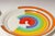 1960s Set of Eight Italian Porcelain Salad and Dinner "Rainbow" Plates by Mancer For Sale - Image 9 of 16