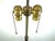 Black Early Mid Century Brass & Wood Floor Lamp With Marble Table, Double Socket, Circa 1930s–1940s For Sale - Image 8 of 10