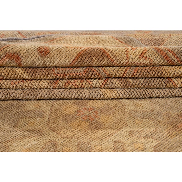 1920s 21st Century Turkish Oushak Long Wool Rug For Sale - Image 5 of 13
