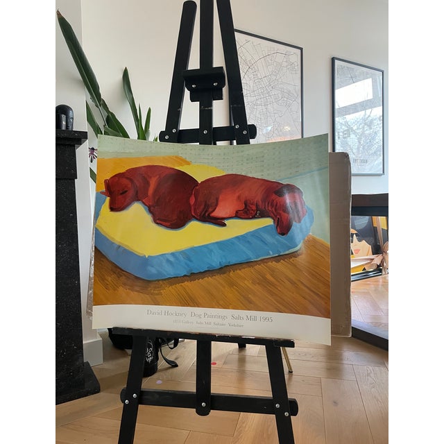 Authorised art poster featuring one of David Hockney’s beloved paintings of his miniature dachshunds Stanley and Boodgie,...