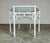 McGuire Vintage Chinese Chippendale Faux Bamboo White Lacquered Cocktail Center Table For Sale - Image 4 of 8