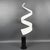 This stunning Lucite or Plexiglass sculpture features an abstract, geometric swirl shape with a milky white color, mounted...