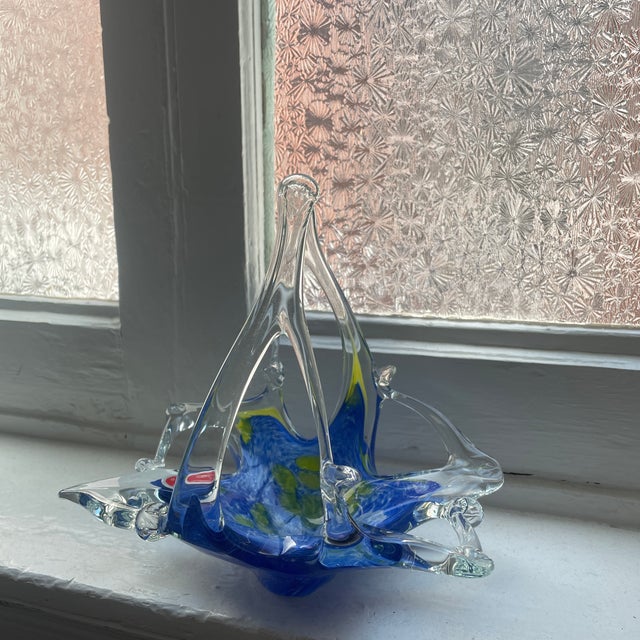 A. Murano Vintage Lavorazione Arte Murano Glass Ashtray/ Candy Bowl/ Catchall For Sale - Image 4 of 4