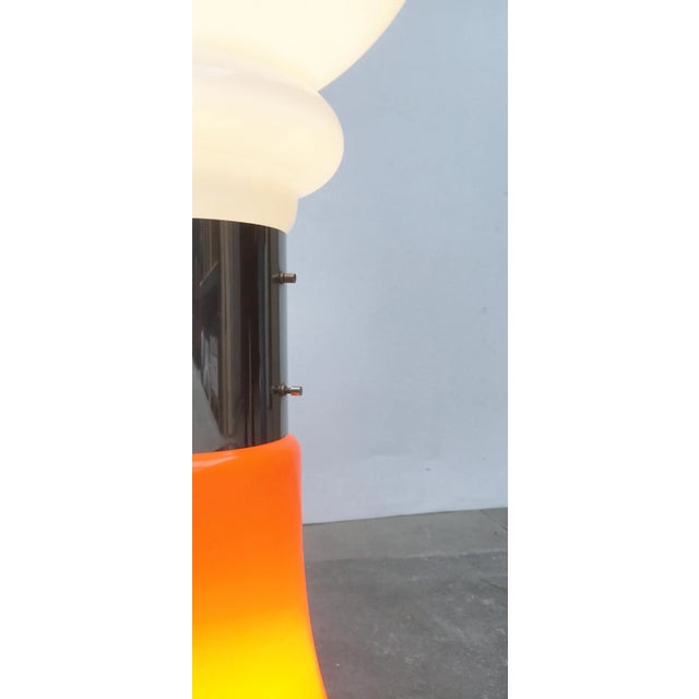 Mid-Century Italian Glass Floor Lamp attributed to Mazzega For Sale - Image 10 of 15