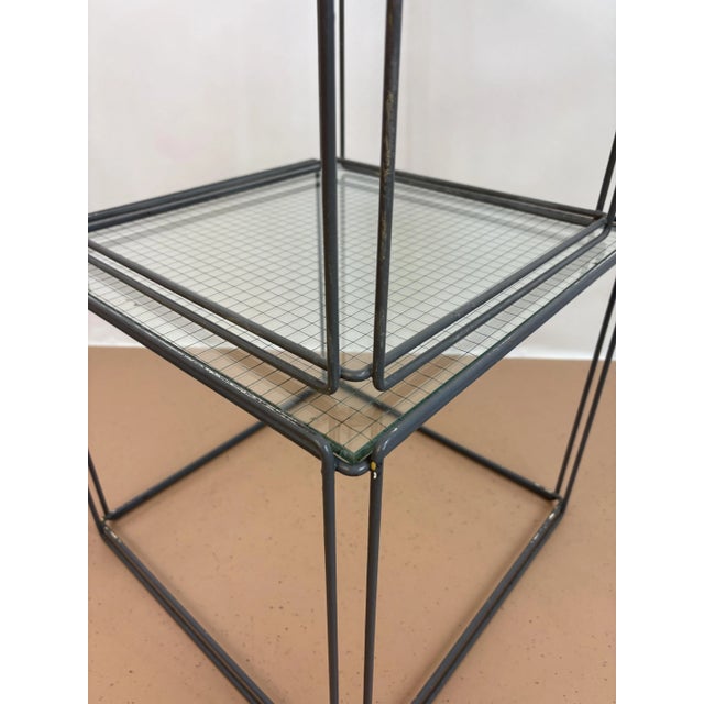 Metal Isocele Nesting Tables by Max Sauze, 1970s, Set of 3 For Sale - Image 7 of 9