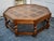 Jacobean Baker Oak and Burl Coffee Table Vintage Jacobean Style Octagonal For Sale - Image 3 of 13