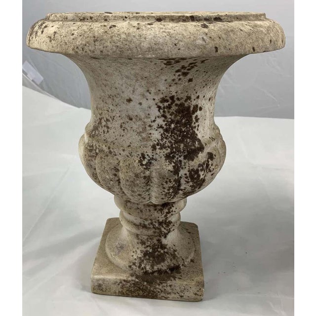 19th Century Carrara Marble Campana Urns, Set of 2 For Sale - Image 10 of 11