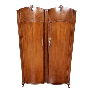 1930s Vintage Art Deco Armoire For Sale