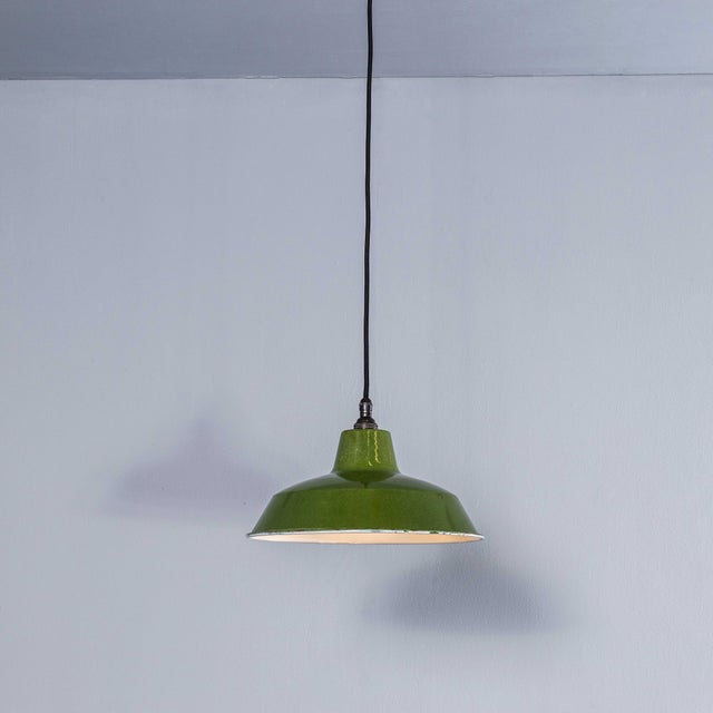 Classic Green Hanging Lamp from Revo, 1940s For Sale - Image 6 of 10