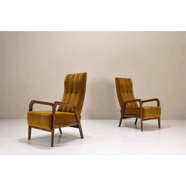 Set of P 30 Armchairs in Ocher by Osvaldo Borsani for Tecno, Italy, 1953 For Sale - Image 14 of 14