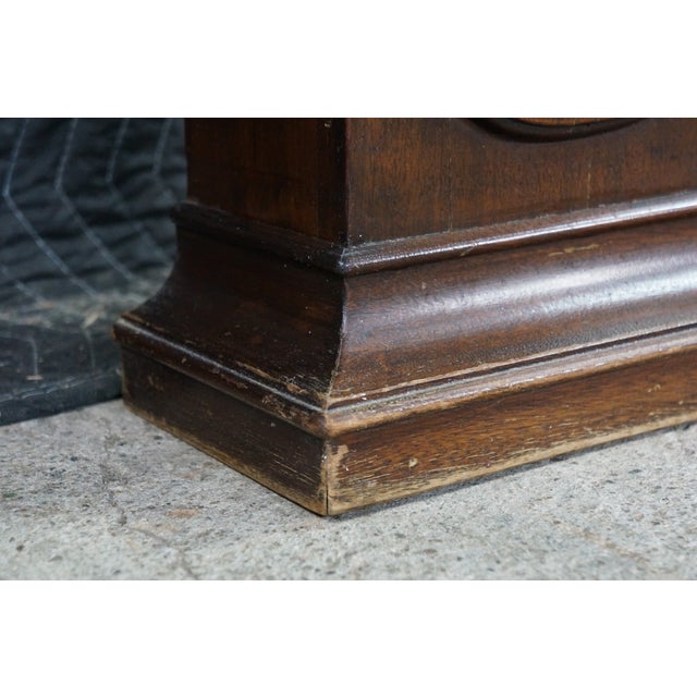 Wood Vintage Chapman Federal Revival Mahogany Longcase Grandfather Case Clock Spain For Sale - Image 7 of 18
