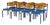 Niels Larsen Stacking Chairs Set of 8 Danish Mid-Century Modern Vintage For Sale