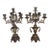 Pair of Vintage Rococo Revival 6-Light Brass-Tone Candelabra, 19” For Sale