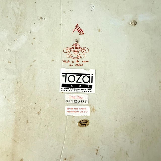 Green Late 20th Century John Derian Bird Motif Wall Tile For Sale - Image 8 of 9