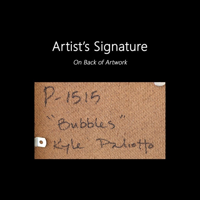 Bubbles - Original Pig Portrait Oil Painting in Gold Frame by Kyle Paliotto For Sale - Image 10 of 10