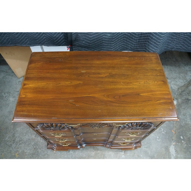 1970s 1970s Harden Georgian Chippendale Style Cherry Goddard Block Front Chest of Drawers For Sale - Image 5 of 18