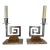 Late 20th Century Marble and Chrome Greek Key Mid Century Modern Lamps - a Pair For Sale