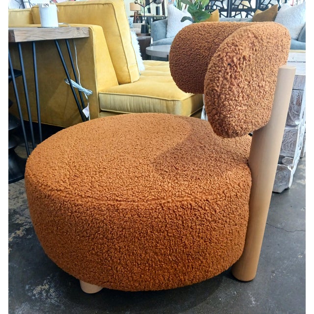 Not Yet Made - Made To Order Amelia Boucle Lounge Chair For Sale - Image 5 of 7