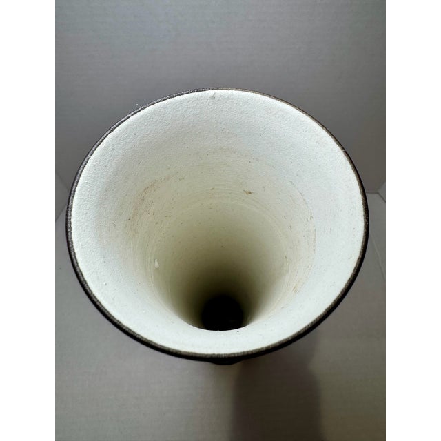 Mid 20th Century Chinese Hand Painted Porcelain Trumpet Vase With Floral Decoration and Calligraphy For Sale - Image 4 of 9