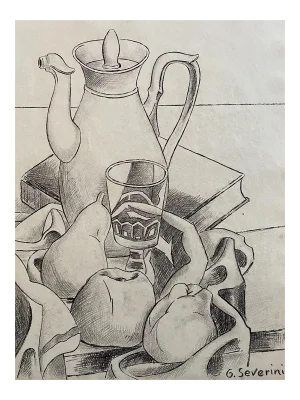 Gino Severini, Nature Morte, Lithograph, Mid 20th-Century