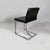 Italian Modern Chair in Black Leather and Steel, 1980s For Sale - Image 3 of 18