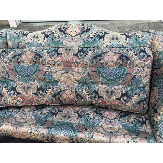 Brown Late 20th Century Chippendale Style Camel Back Loveseat For Sale - Image 8 of 8