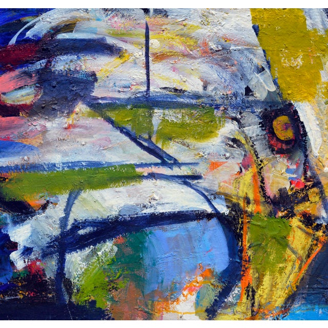 Promise of Spring Eagle San Francisco Abstract Expressionist Oil on Canvas A dynamic figurative abstract painting of an...