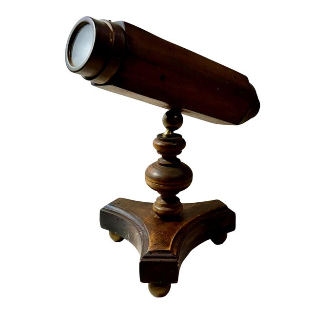 A charming vintage Italian parlor kaleidoscope dating to the mid 20th century, circa 1950s. Crafted of richly patinated...