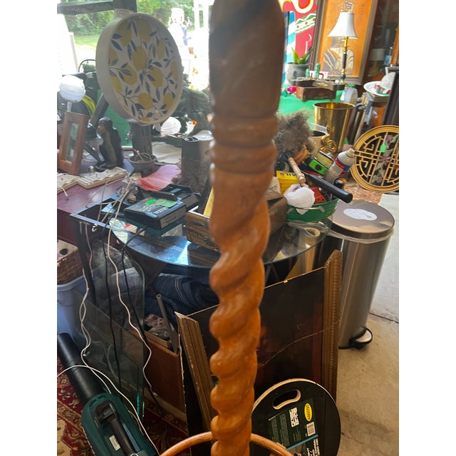 1970s Blond Barley Twist Coat Rack For Sale In Atlanta - Image 6 of 6