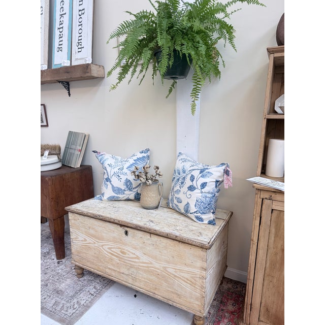19th Century Antique Grain Painted Blanket Chest For Sale - Image 4 of 12