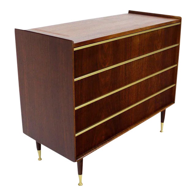 1950s Vintage Edmond Spence Walnut High Chest For Sale