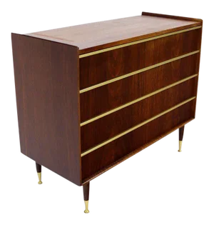 1950s Vintage Edmond Spence Walnut High Chest