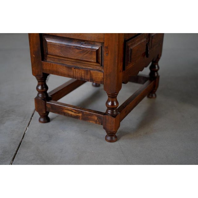 Wood Antique Spanish Nightstands in Walnut, 1900s, Set of 2 For Sale - Image 7 of 10