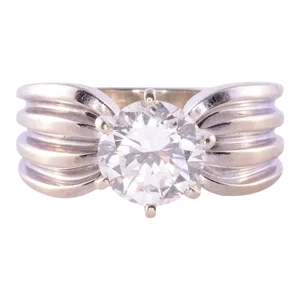 Early 21st Century 1.43 Carat VVS2 Diamond Solitaire Engagement Ring Size 6.5
