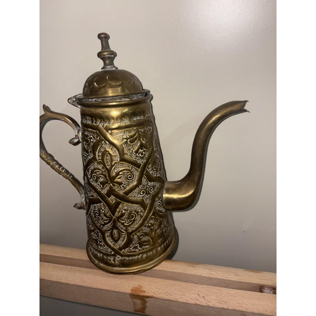 Metal Antique Chiseled Teapot, 1920s For Sale - Image 7 of 8