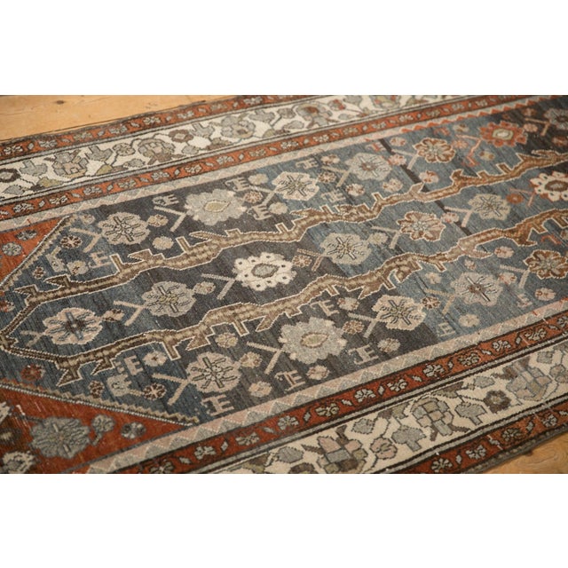 Old New House Vintage Distressed Hamadan Rug Runner - 3'4" x 10'4" For Sale - Image 4 of 9
