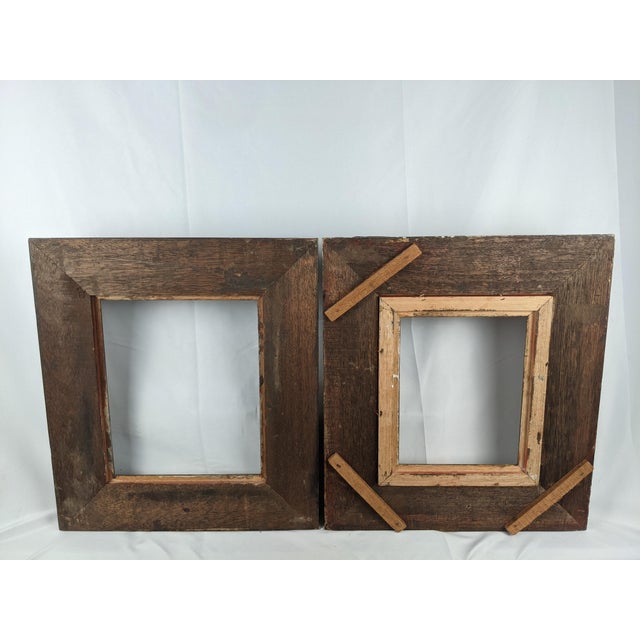 Mid 20th Century Pair of Grand European-Style Carved Giltwood Frames With Acanthus & Floral Scrollwork For Sale - Image 17 of 17
