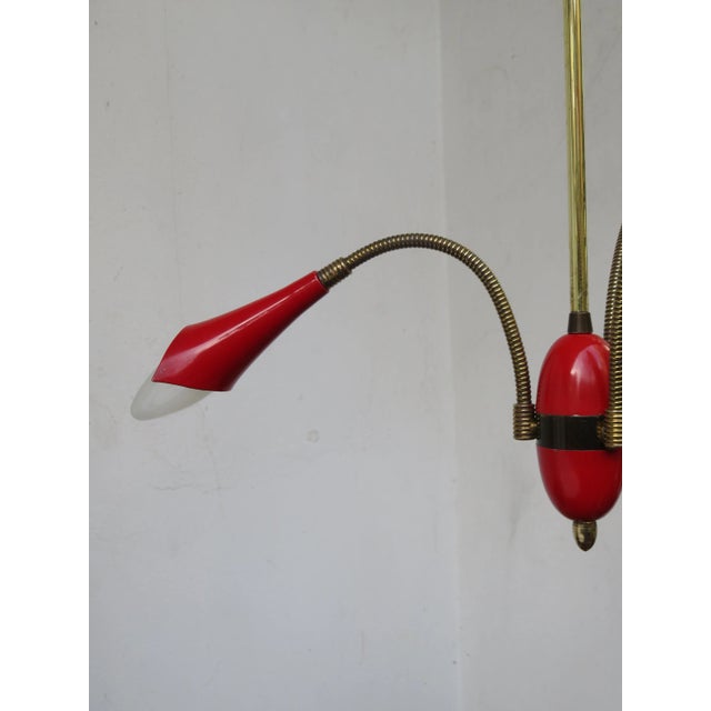 Metal Italian Red Brass Filigree Pendant, 1950s For Sale - Image 7 of 15