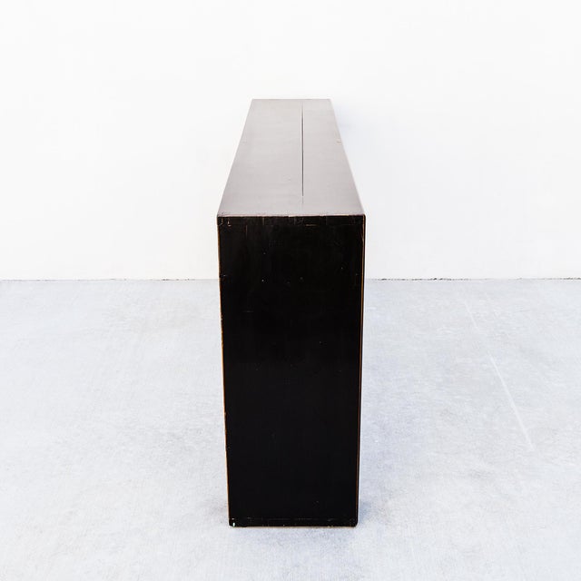 Early 20th Century Chinese Ming-Style Black Lacquer Console Table For Sale - Image 12 of 14