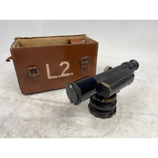 Metal Vintage English Theodolite, 1940s For Sale - Image 7 of 14