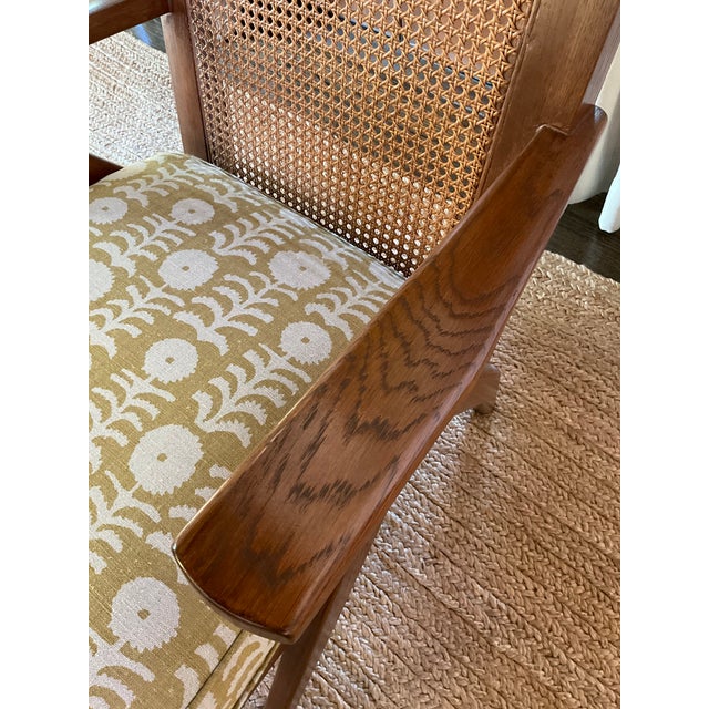 2020s Hollywood at Home Chandigarh Chair With Penny Morrison Linen Cushion For Sale - Image 5 of 5