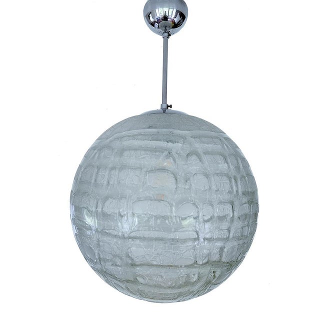 1970s Large Brutalist Glass Pendant Light from Doria, 1970s For Sale - Image 5 of 18