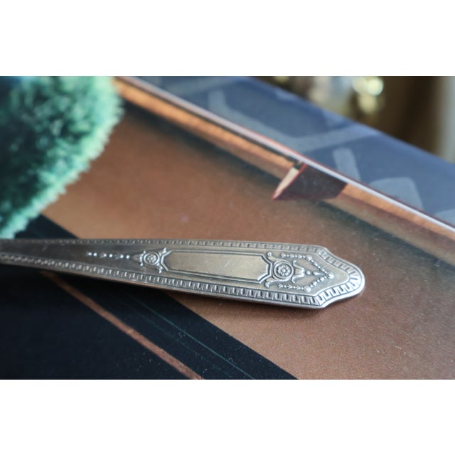 Vintage June Houston Signed Hand-Painted Quail Silverplate Spoon, 1999 For Sale - Image 9 of 14