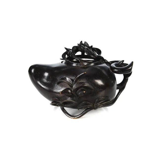 18th Century Antique Chinese Longevity Bronze Censer For Sale - Image 4 of 10