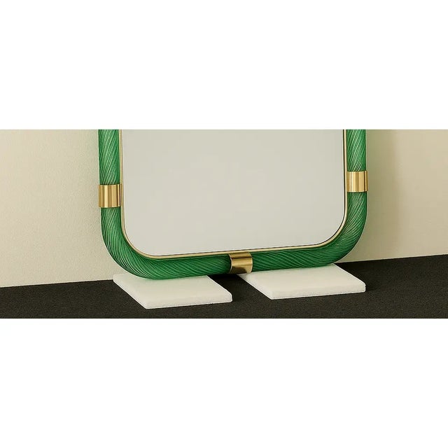 Traditional Traditional Torciglione Rectangular Glass Wall Mirror – Elegant Italian Décor For Sale - Image 3 of 5