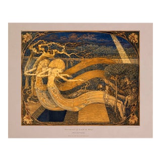 Jan Toorop 1893 Nocturne of Gold and Blue Art Nouveau 20 by 16 Gallery Board Print For Sale